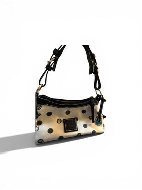 Dooney & Bourke mini Polka Dot  Shoulder Bag -Cream /Black
